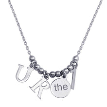 Load image into Gallery viewer, Sterling Silver Rhodium Plated "RU the 1 Charm Necklace