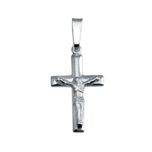 Load image into Gallery viewer, Sterling Silver Finish High Polished Crucifix Pendant - silverdepot