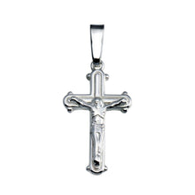 Load image into Gallery viewer, Sterling Silver Finish High Polished Crucifix Pendant - silverdepot
