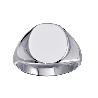 Sterling Silver High Polished Oval Engravable Ring
