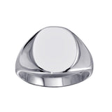 Sterling Silver High Polished Oval Engravable Ring