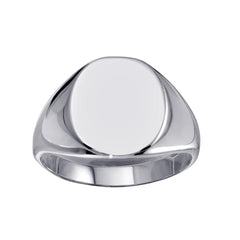 Sterling Silver High Polished Oval Engravable Ring