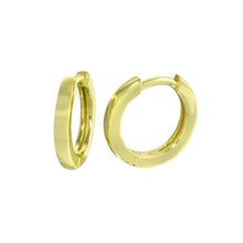Load image into Gallery viewer, Sterling Silver Gold Plated Huggie Earrings