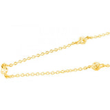 Sterling Silver Gold Rhodium Plated Three CZ Necklace