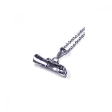 Load image into Gallery viewer, Sterling Silver Rhodium Plated Graduation Pendant Necklace