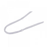 Sterling Silver Light Weight Mesh Cz Necklace