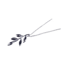 Load image into Gallery viewer, Sterling Silver Necklace with Fancy Leaf Branch Pendant with Words (LoveAnd HopeAnd ForeverAnd Peace &amp; Faith) Engraved