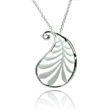 Sterling Silver Necklace with Fancy Leaf PendantAnd Chain Length of 16 -18  AdjustableAnd Pendant Dimensions: 28.9MMx 20MM