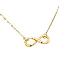 Load image into Gallery viewer, Sterling Silver Gold Plated Necklace with Modish Infinity PendantAnd Chain Length of 16 -18   AdjustableAnd Pendent Dimensions: 20.1MMx8.2MM