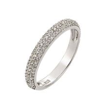 Load image into Gallery viewer, Sterling Silver Classy Micro Paved Domed Band Ring with Band Width of 3.3MM