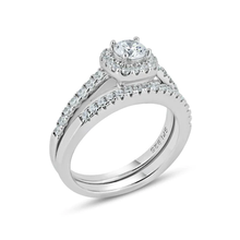 Load image into Gallery viewer, Sterling Silver Nickel Free Rhodium Plated Round Center CZ Bridal Ring