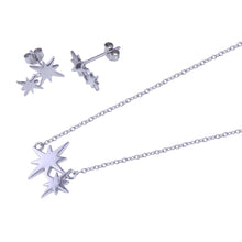 Load image into Gallery viewer, Sterling Silver Rhodium Plated Northstar Charm Set