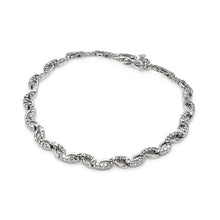 Load image into Gallery viewer, Sterling Silver Multiple Stones Tennis CZ Pearl Bracelet