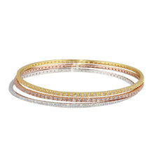 Load image into Gallery viewer, Sterling Silver Rhodium Plated Five Tone CZ Bracelet