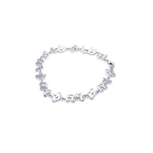 Load image into Gallery viewer, Sterling Silver Rhodium Plated Music Note Bracelet