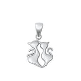 Sterling Silver Cats Pendant
