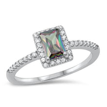 Load image into Gallery viewer, Sterling Silver 6mm CZ Ring - Radiant Cut