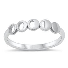 Load image into Gallery viewer, Sterling Silver Moon Phases Start Ring