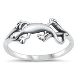 Sterling Silver Lizard Start Ring