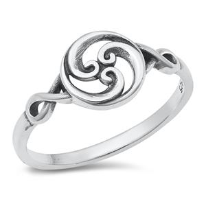 Sterling Silver Spirals Start Ring
