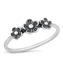 Load image into Gallery viewer, Sterling Silver Flowers Start Ring