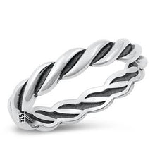 Load image into Gallery viewer, Sterling Silver Rope Ring