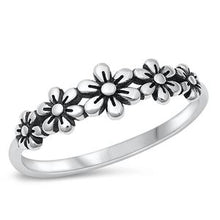 Load image into Gallery viewer, Sterling Silver Flowers Ring