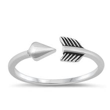 Load image into Gallery viewer, Sterling Silver 5mm Open Arrow Ring