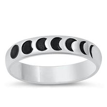 Load image into Gallery viewer, Sterling Silver Moon Phases Ring