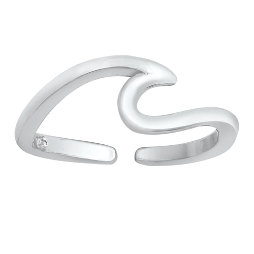Sterling Silver Wave Toe Ring