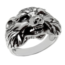 Load image into Gallery viewer, Sterling Silver Wolf Oxidized Band Ring