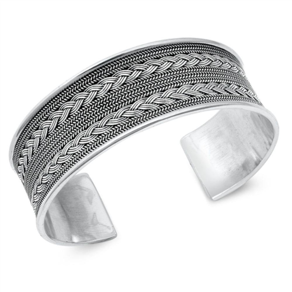 Sterling Silver Bali Bangle Bracelet