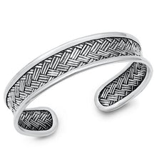 Load image into Gallery viewer, Sterling Silver Bali adjustable Bangle Bracelet,Width-14.8 mm