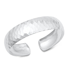 Load image into Gallery viewer, Sterling Silver Plain Hammered Bangle Bracelet Width-15mm, Inside Diameter-45x55mm