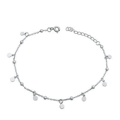 Sterling Silver Rhodium Plated Bracelet-6.5 + 1 inch extension