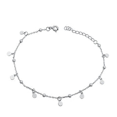 Sterling Silver Rhodium Plated Bracelet-6.5 + 1 inch extension