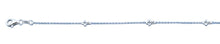 Load image into Gallery viewer, Sterling Silver Polished Cross Italian Bracelet Length-7+1inch, Chain-1mm, Charm Height-4mm