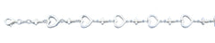 Sterling Silver Polished Hearts And Crosses Italian Bracelet Length-7+1inch, Thickness-9.7mm