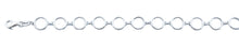 Load image into Gallery viewer, Sterling Silver Polished Circles Italian Bracelet Length-7+1inch, Thickness-8.4mm