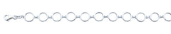 Sterling Silver Polished Circles Italian Bracelet Length-7+1inch, Thickness-8.4mm