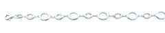 Sterling Silver Polished Ovals Italian Bracelet Length-7+1inch, Thickness-7.3mm