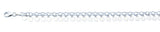 Sterling Silver Polished Rounds Italian Bracelet Length-7+1inch, Chain-3.3mm, Charms-4mm