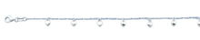 Load image into Gallery viewer, Sterling Silver Polished Hearts Italian Bracelet Length-7+1inch, Charm Height-4.5mm