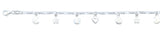 Sterling Silver Polished Heart, Moon, Star Italian Bracelet Length-7+1inch, Chain Thickness-2mm, Charm Height-6.6mm
