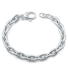 Load image into Gallery viewer, Sterling Silver Italian Polished Bracelet Length-7+1inch, Chain Extension-7.7mm