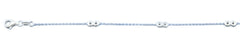 Sterling Silver Polished Infinity Italian Bracelet Length-7+1inch, Chain-1mm, Charm Height-3.6mm