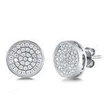 Sterling Silver Clear CZ Circles Assorted CZ Earrings