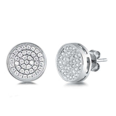 Sterling Silver Clear CZ Circles Assorted CZ Earrings