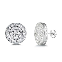 Load image into Gallery viewer, Sterling Silver Clear CZ Circles Assorted CZ Earrings