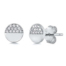 Load image into Gallery viewer, Sterling Silver Clear CZ Screw Assorted CZ Earrings
